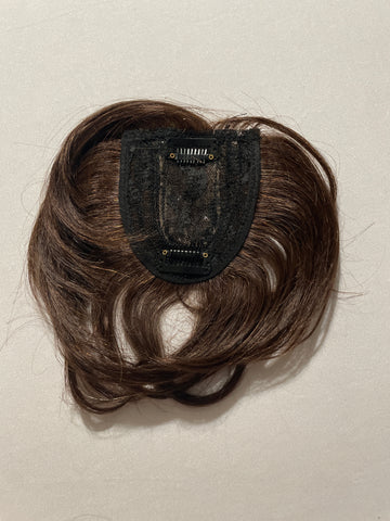 6 Inch Clip-In Bangs Dark Brown - Instant Hair Transformation