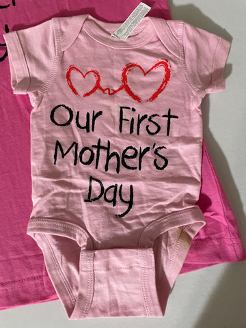 Our First Mother's Day T-Shirt and Onesie Set