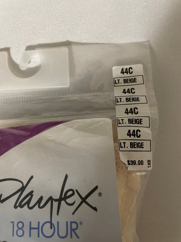Playtex 18 Hour Wire-Free Women's Bra Size 44C - Light Beige Comfort