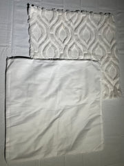 White Pillow Covers 18x18 Inch - Set of 2 Pieces