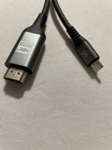 USB C to HDMI Cable 10ft Grey - 4K Video Support
