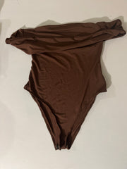 Women's Brown Bodysuit Large