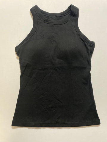 Women's Padded Ribbed Tank Top - High Neck Racerback Size Small SUUKSESS