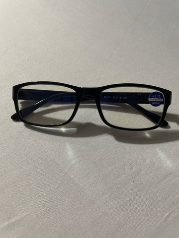 Professional Reading Glasses +1.75 Black 5-Pack - Blue Light Protection