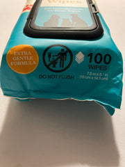 WipeMate Pet Wipes 100 Count - Fragrance Free Hypoallergenic