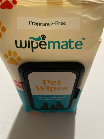 WipeMate Pet Wipes 100 Count - Fragrance Free Hypoallergenic