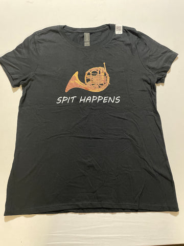 Women's Band T-shirt - Spit Happens Size Small
