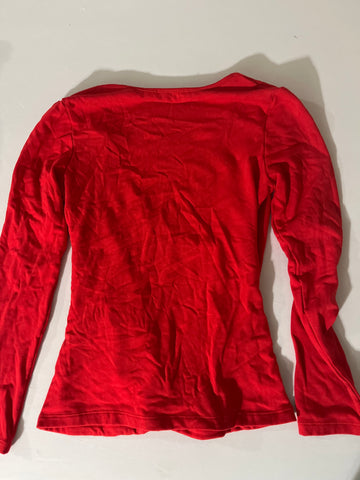 Mangopop Red Long Sleeve Women's Shirt