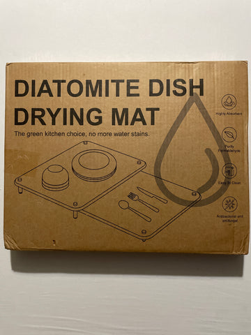 Diatomite Dish Drying Mat - Highly Absorbent Antibacterial Kitchen Mat