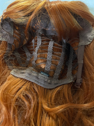 Karlery Short Bob Wave Orange Wig - Synthetic Hair Cosplay Wig