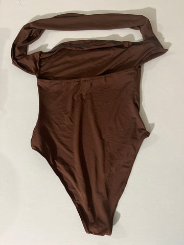 Women's Brown Bodysuit Large
