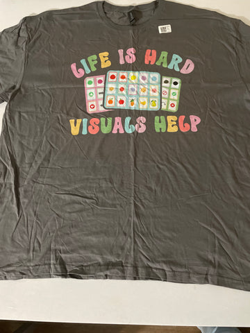 Men's Life Is Hard Visuals Help T-Shirt 3XL