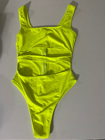 Beagineg Fluorescent Green Tank Top Bodysuit