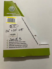 Complete Wiper Blade Set 26" 20" 14" - 3 Piece Universal