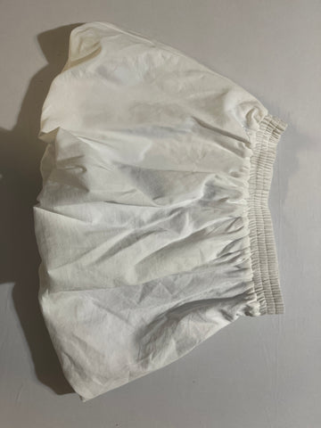 Women's White Elastic High Waisted Bubble Skirt - Size Small Timor Mode