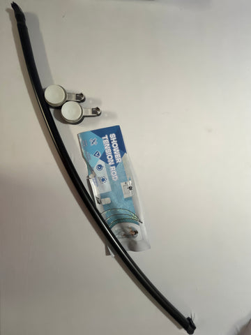Curved Shower Tension Rod 42-73 Inch - No Drilling Black