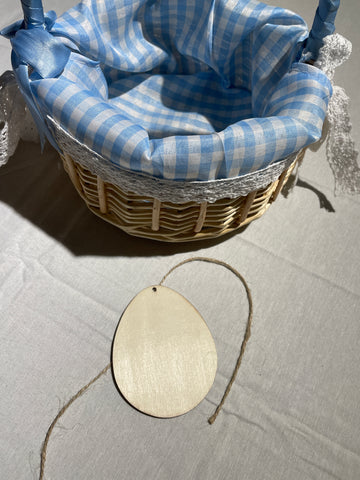 Blue Wicker Easter Basket - Picnic Style Gift Basket