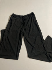 Women's Black Ribbed Stretchy Pants - Size Small Comfortable Fit