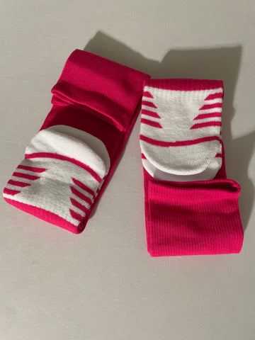 FITRELL Pink Sports Socks - Over-the-Calf Knee High Athletic Socks