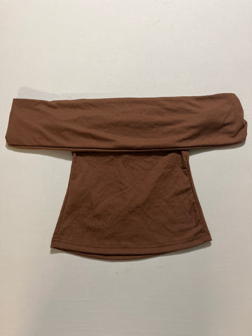 Women's Off Shoulder Crop Top - Slim Fit Size Small QINSEN