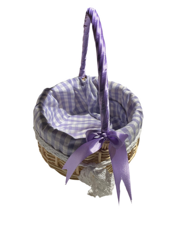 Blue Wicker Easter Basket - Picnic Style Gift Basket