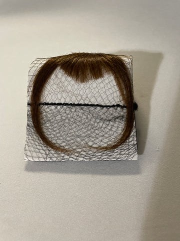 Light Brown Clip-In Bangs - Curved Temple Hairpieces Instant Style