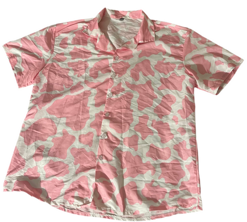 Pinup Angel Hawaiian Print Short Sleeve Shirt