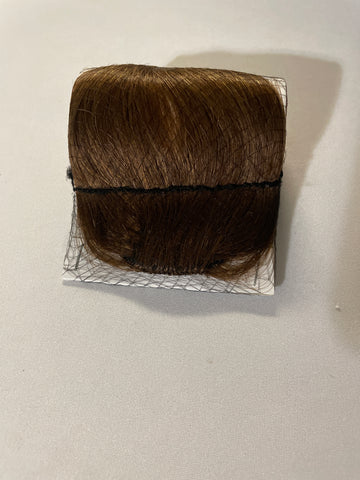 Light Brown Clip-In Bangs - Curved Temple Hairpieces Instant Style