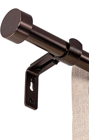 Adjustable Curtain Rod Crimson Black 18-45 Inch - Window Hardware