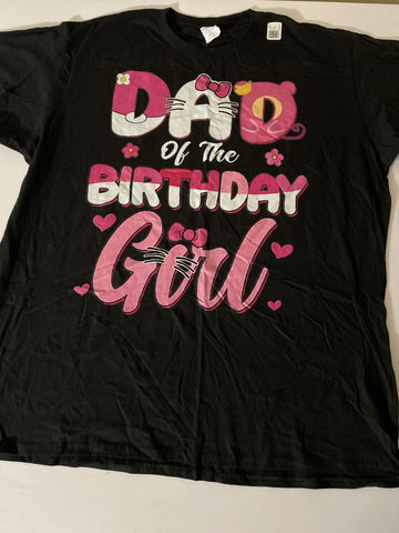 Men's Dad Of Birthday Girl T-Shirt 2XL