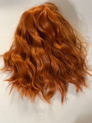 Karlery Short Bob Wave Orange Wig - Synthetic Hair Cosplay Wig