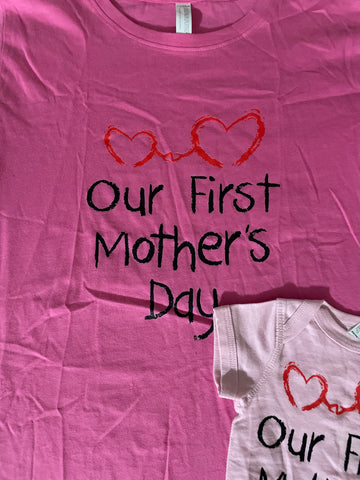 Our First Mother's Day T-Shirt and Onesie Set