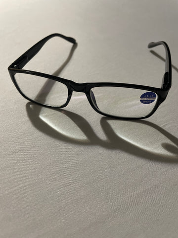 Professional Reading Glasses +1.75 Black 5-Pack - Blue Light Protection