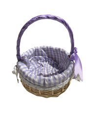 Blue Wicker Easter Basket - Picnic Style Gift Basket