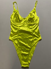 Velius Women's Metallic Shiny Bodysuit Tank Top - Size Small