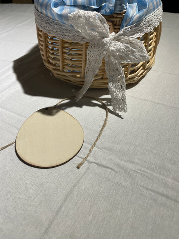 Blue Wicker Easter Basket - Picnic Style Gift Basket