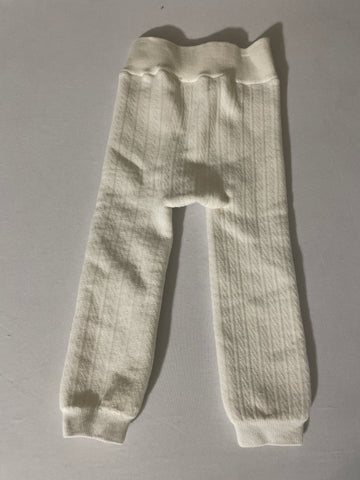 Little Girls Fleece Lined Leggings Size 2T - Off White Winter Warmth