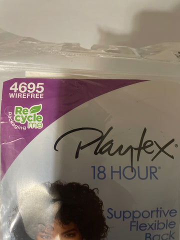 Playtex 18 Hour Wire-Free Women's Bra Size 44C - Light Beige Comfort