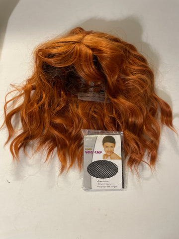 Karlery Short Bob Wave Orange Wig - Synthetic Hair Cosplay Wig