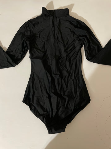 Kepblomy Ballet Long Sleeve Bodysuit Black