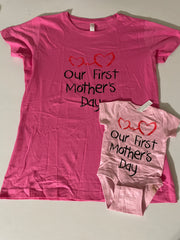 Our First Mother's Day T-Shirt and Onesie Set