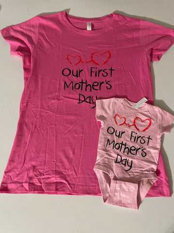 Our First Mother's Day T-Shirt and Onesie Set