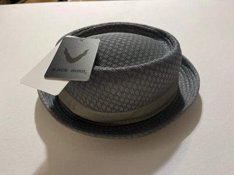 The Hat Depot Pork Pie Hat - Unisex Lightweight Grey Size S-M