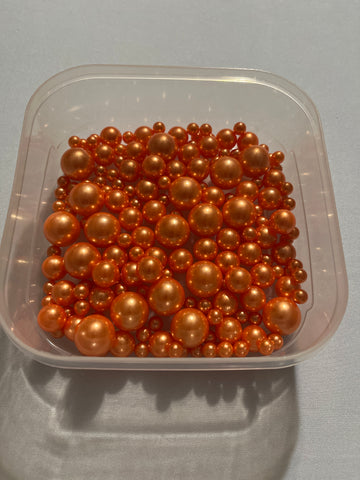 Orange Beads For Center Piece Vases