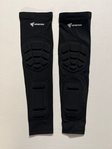 Black Padded Elbow Arm Sleeves - Size Medium Protection