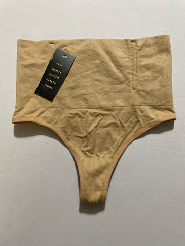 Women's Tummy Control Thong Shapewear - High Waist Body Shaper Size Small