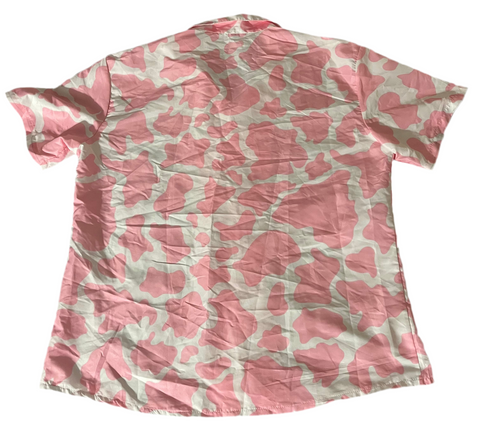Pinup Angel Hawaiian Print Short Sleeve Shirt