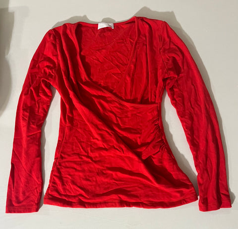 Mangopop Red Long Sleeve Women's Shirt