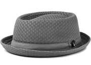 The Hat Depot Pork Pie Hat - Unisex Lightweight Grey Size S-M