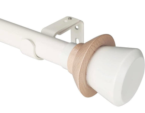 SKYPLUS LIVING Adjustable Curtain Rod Set White 36-72 Inch